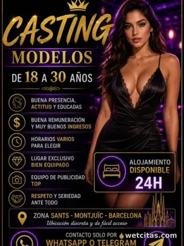 CASTING PARA CHICAS ESPAÑOLAS Y LATINAS, Trabajo en Barcelona Capital